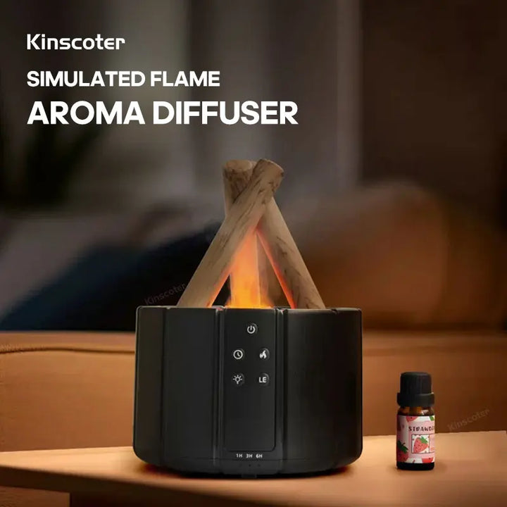 KINSCOTER Simulated Flame Aroma Diffuser Bonfire